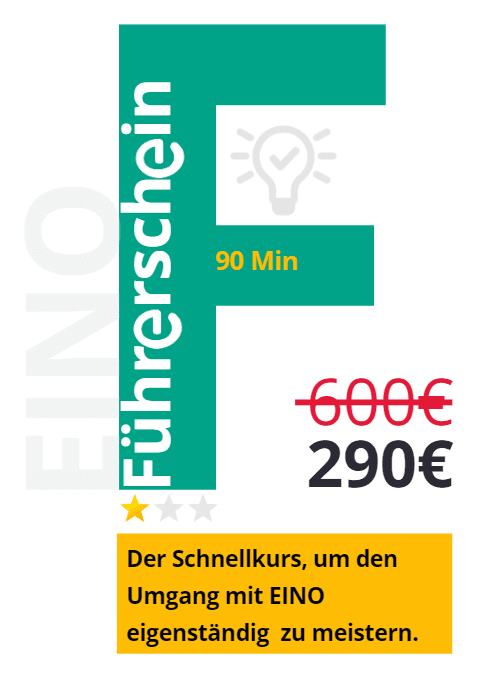 EINO Führerschein - 90 Minuten Kompakt-Coaching inkl. 4 Add-ons + 10GB Cloudspeicher